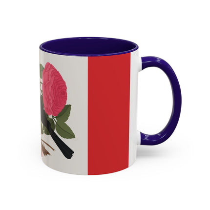 Blackbird & Rose Colorful Mugs – Timeless Elegance & Nature's Harmony