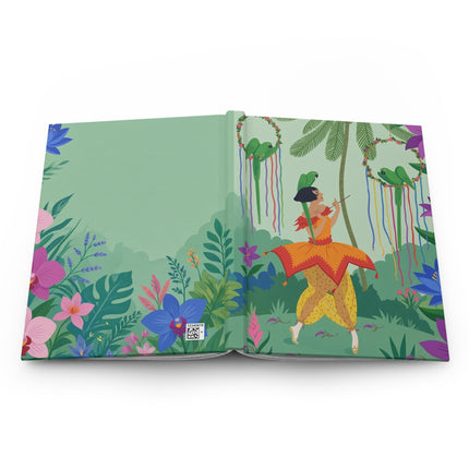 🦜🌺 The Parrot Garden Performer Hardcover Journal – Art Deco Fashion Illustration