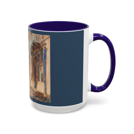 Gondola Moorings on the Grand Canal by John Singer Sargent Colorful Mugs (11oz, 15oz)