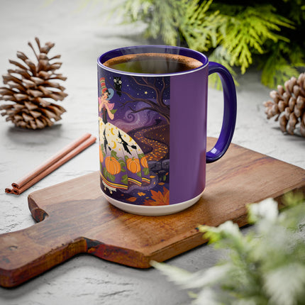 🎃🌙 The Pumpkin Moon Dress Colorful Mug – Whimsical Halloween Fashion