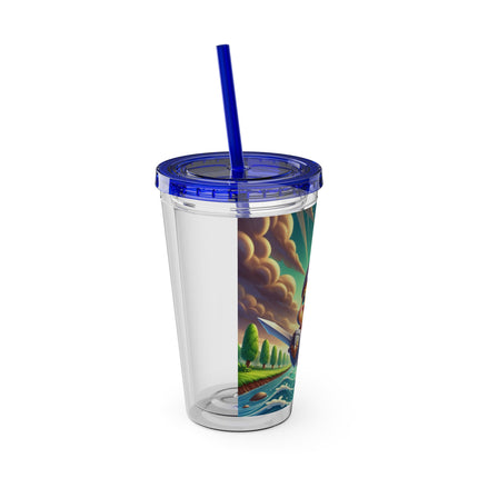 Valiant Duck Sunsplash Tumbler with Straw, 16oz