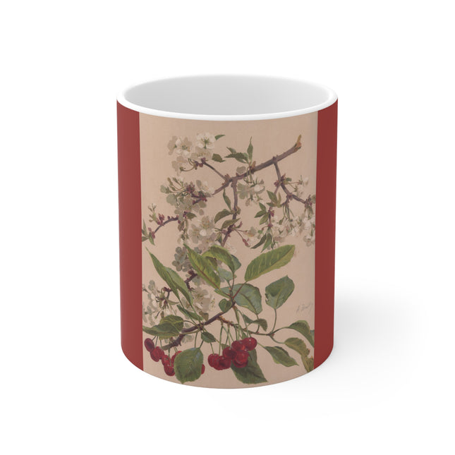 Watercolor of a Cherry Branch by Alice Bailly Ceramic Mug 11oz