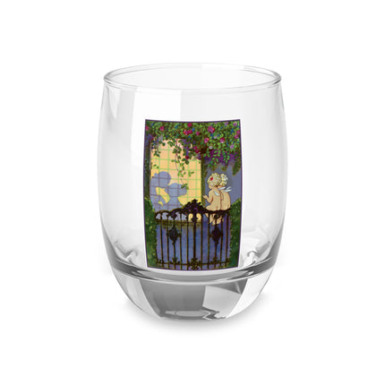 Whispers of Love: A Vintage Art Deco Fairytale Whiskey Glass