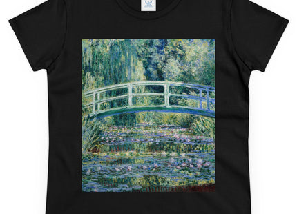 Water Lilies and Japanese Bridge by Claude Monet Women's Midweight Cotton Tee