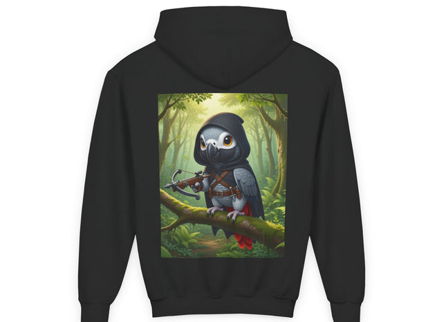The African Grey Sentinel Youth Heavy Blend Hooded Sweatshirt
