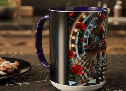 Halloween Witch Through the Mirror Colorful Mugs (11oz, 15oz)