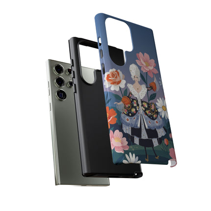 🌸🎀 The Grand Floral Promenade Phone Case – Art Deco Fashion Fantasy