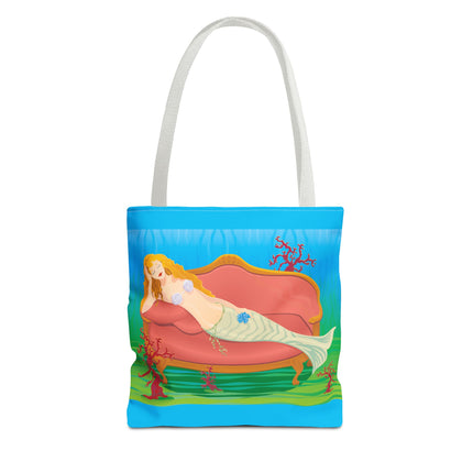 A Mermaid's Peaceful Refuge Tote Bag (AOP)