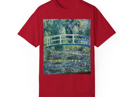 Water Lilies and Japanese Bridge by Claude Monet Unisex Garment-Dyed T-shirt