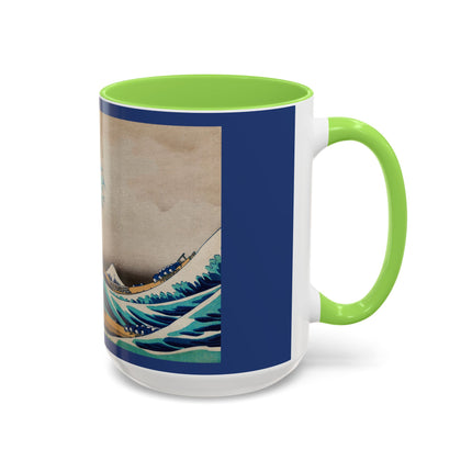The Great Wave off Kanagawa by Katsushika Hokusai Colorful Mugs (11oz, 15oz)