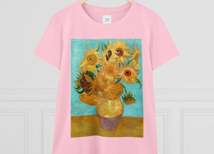 Vase with Twelve Sunflowers by Vincent van Gogh Women's Midweight Cotton Tee