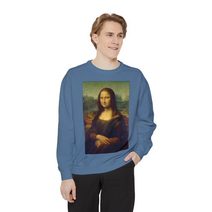 Mona Lisa by Leonardo da Vinci Unisex Garment-Dyed Sweatshirt