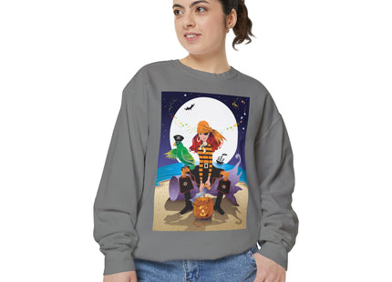 Moonlit Pirate Halloween Unisex Garment-Dyed Sweatshirt