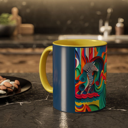 Surfing Zebra Colorful Mugs (11oz, 15oz)