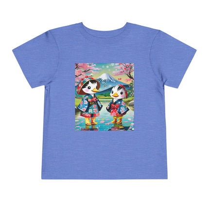Rainy Day Ducks Toddler Short Sleeve Tee