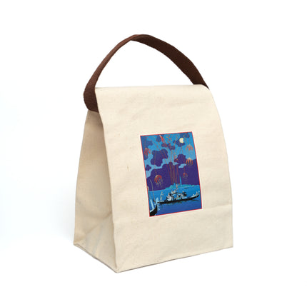 Fireworks in Venice by George Barbier Canvas Lunch Bag With Strap