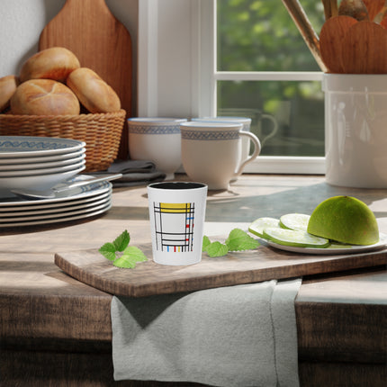 Place de la Concorde by Piet Mondrian Ceramic Shot Glass