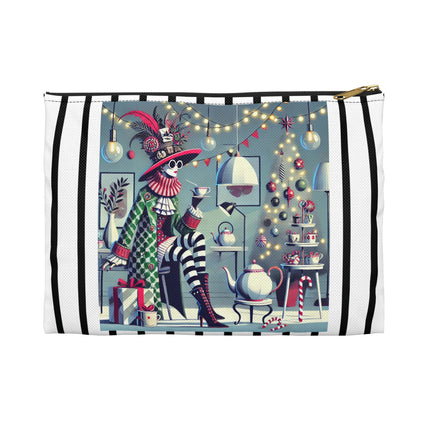 Whimsical Christmas Tea Party Accessory Pouch