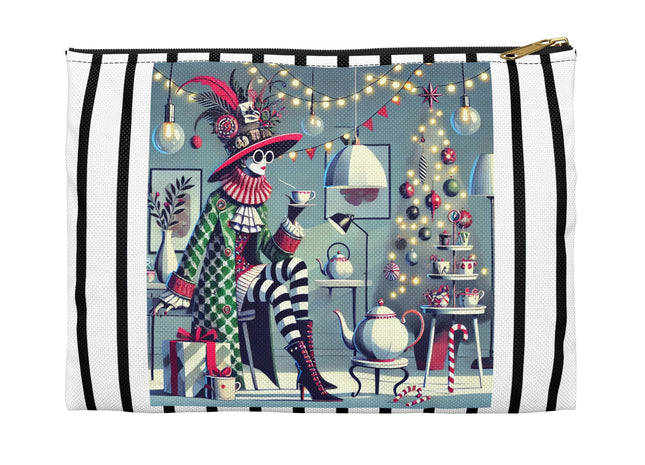 Whimsical Christmas Tea Party Accessory Pouch