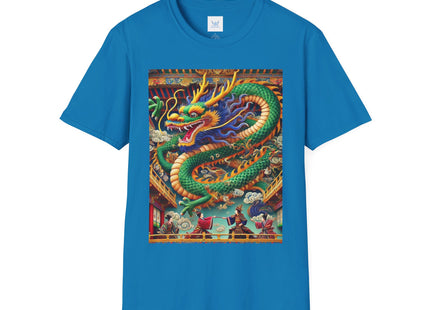 Tibetan Dragon Over Kabuki Duel Unisex Softstyle T-Shirt