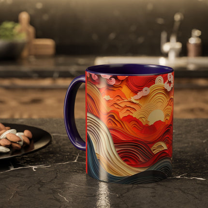 Vibrant Sunrise Sky Colorful Mugs (11oz, 15oz)