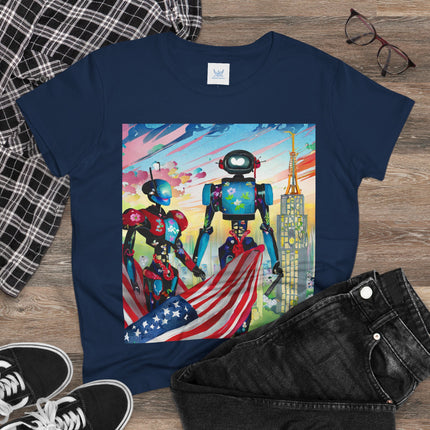 High Fashion Cyberpunk CIA Robots Cotton Tee