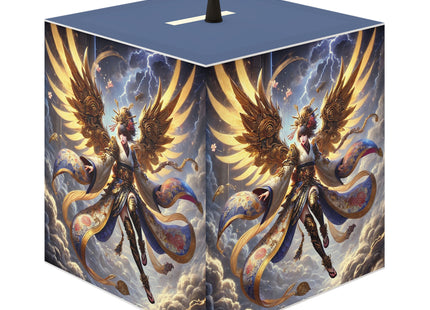 Valkyrie Descending Through Storm Light Cube Lamp