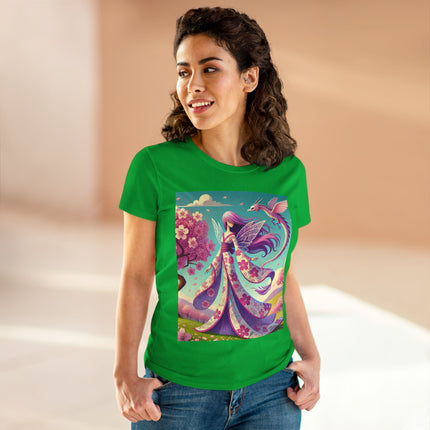 Petals in the Wind: The Kimono Fairy and the Sky Dragon Cotton Tee