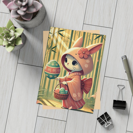 Geisha Kitten’s Easter Stroll Postcards (envelopes included) - Bundles of 10, 30, 50 Pieces