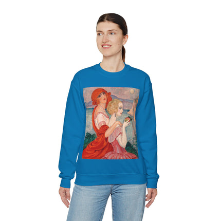 Sur la Route d'Anacapri by Gerda Wegener Heavy Blend™ Crewneck Sweatshirt
