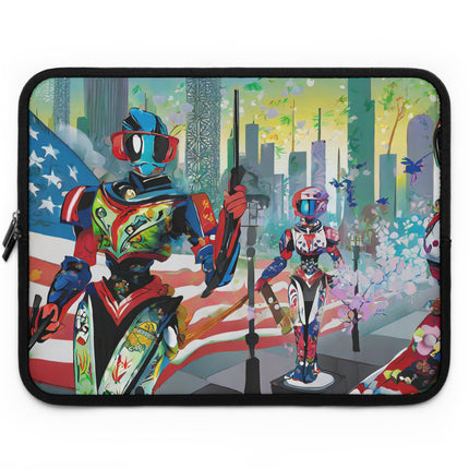 High Fashion Cyberpunk CIA Robots Laptop Sleeve