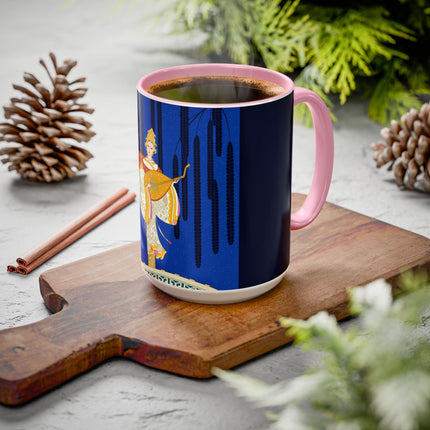Celestial Melody Colorful Mug (11oz, 15oz) – Musical Grace, Starlit Beauty & Art Deco Elegance