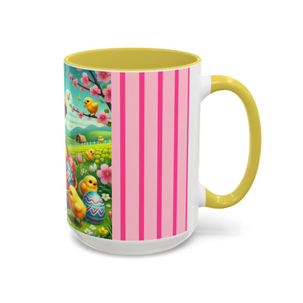 Geisha Kitten’s Easter Delight Colorful Mugs (11oz, 15oz)