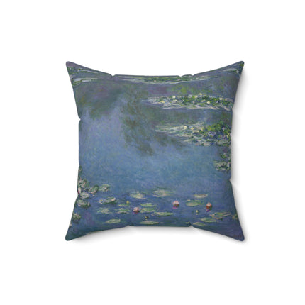 Water Lilies by Claude Monet Spun Polyester Square Pillow