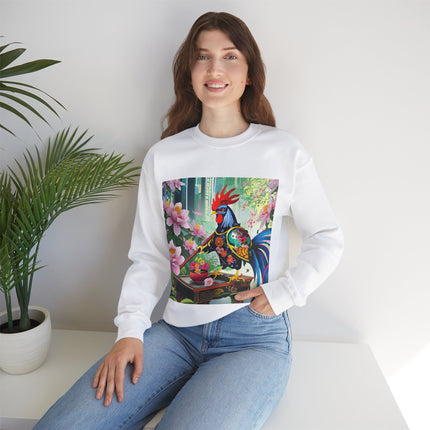 Cyberpunk Rooster Unisex Heavy Blend™ Crewneck Sweatshirt
