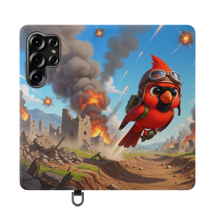 🐦✈️ The Cardinal Dive Bomber Flip Case – Bold Flight & Fearless Adventure