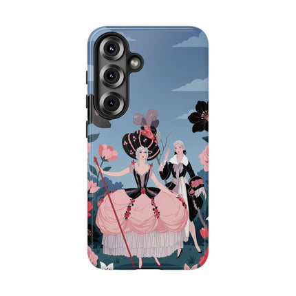 🌹🎭 The Rose Masquerade Promenade Phone Case – Art Deco Floral Elegance
