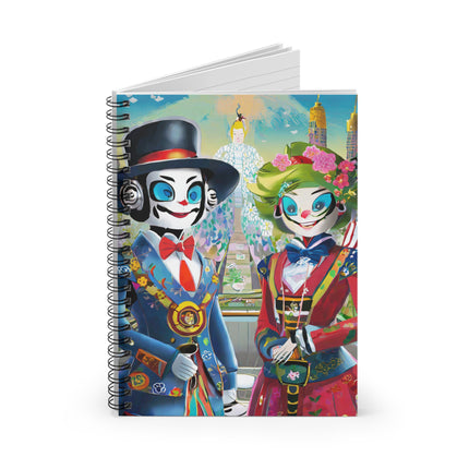 Cyber Punk Robots Spiral Notebook - Ruled Line