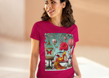 Reading In A Painted Garden Cotton Tee