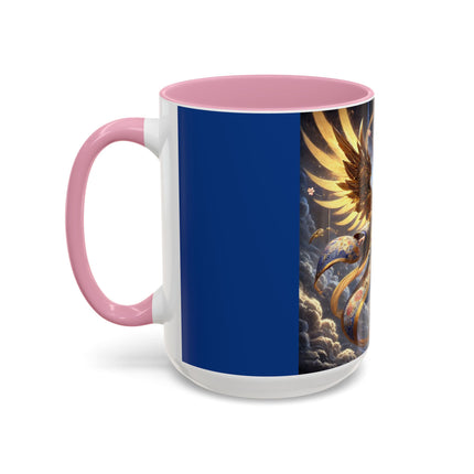 Valkyrie Descending Through Storm Colorful Mugs (11oz, 15oz)