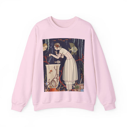 L'Etourdissant Petit Poisson (The Dazzling Little Fish) by George Barbier Heavy Blend™ Crewneck Sweatshirt