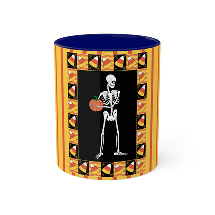 Candy Corn Skeleton Colorful Mugs (11oz, 15oz)