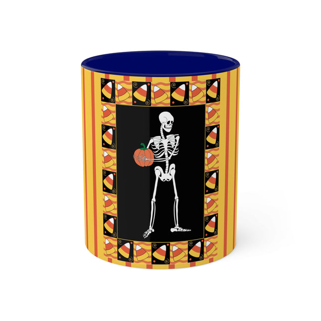 Candy Corn Skeleton Colorful Mugs (11oz, 15oz)