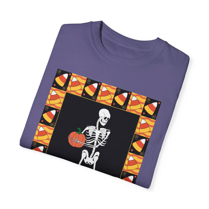 Candy Corn Skeleton Unisex Garment-Dyed T-shirt