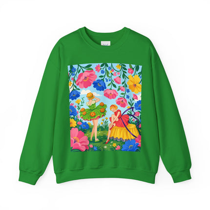 🌸🧚 The Fairies In The Flower Garden Crewneck Sweatshirt – Art Deco Floral Whimsy