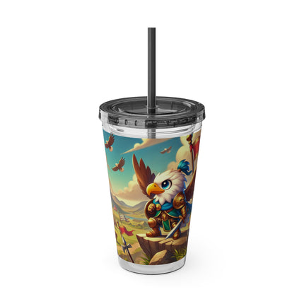 Watchful Guardian Sunsplash Tumbler with Straw, 16oz
