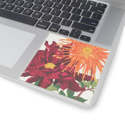 Dahlia Flower by Tanigami Kônan Kiss-Cut Stickers (4 Sizes)