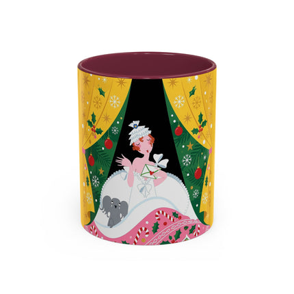 💌🎄 The Christmas Letter Of Holly House Colorful Mug – Whimsical Art Deco Holiday Charm