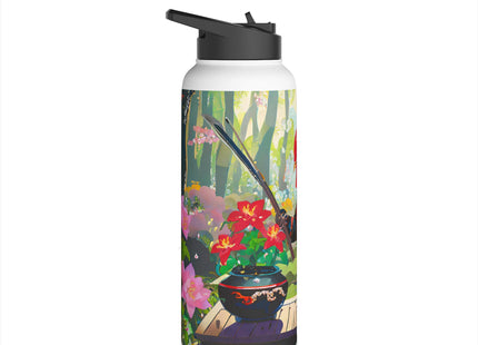 Cyberpunk Rooster Stainless Steel Water Bottle