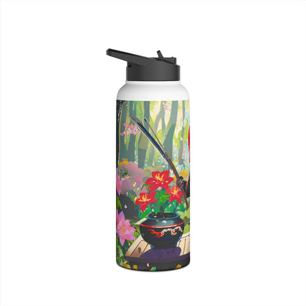 Cyberpunk Rooster Stainless Steel Water Bottle